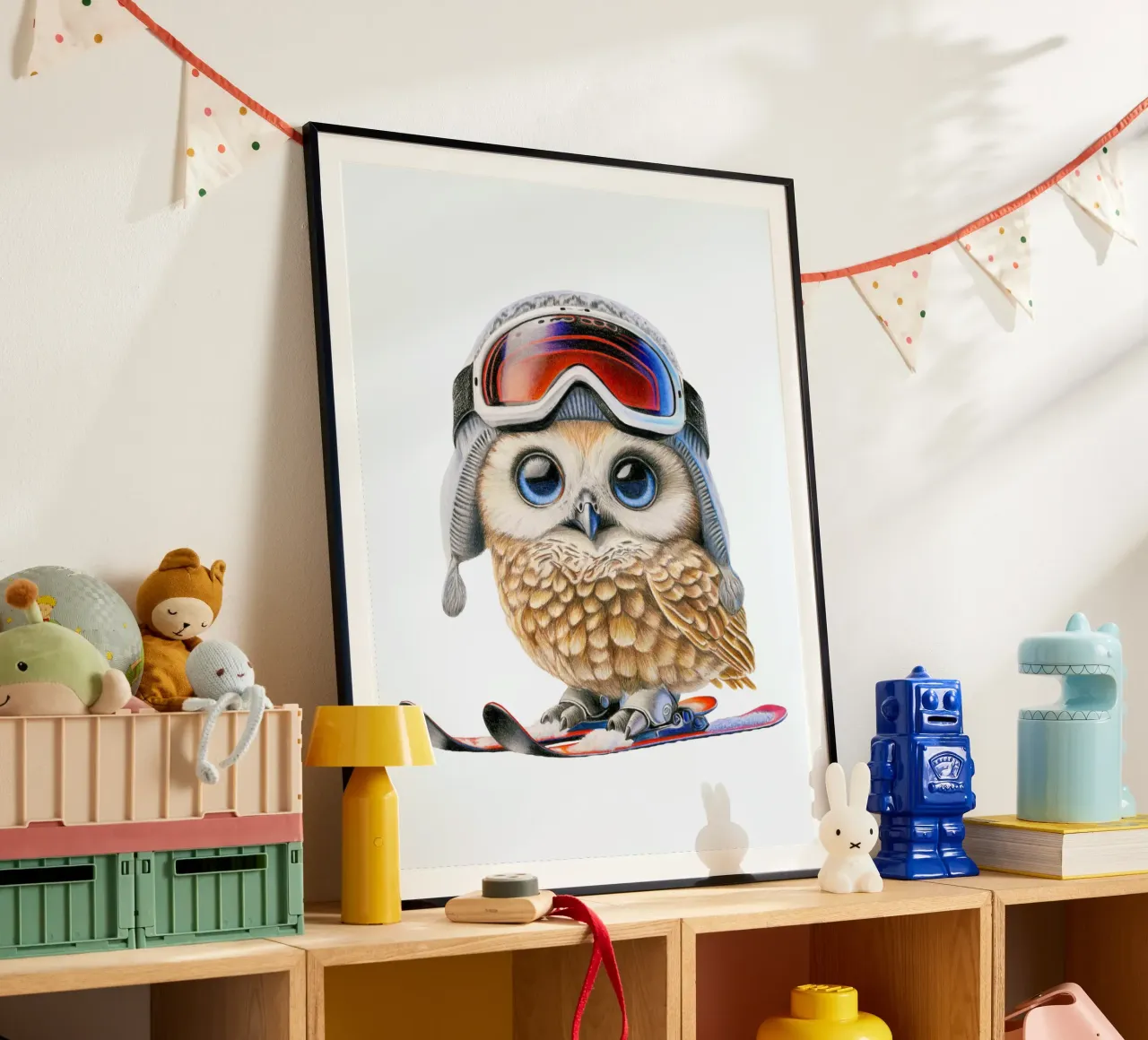 Simpatico gufo da sci poster da Graphit und Farbe