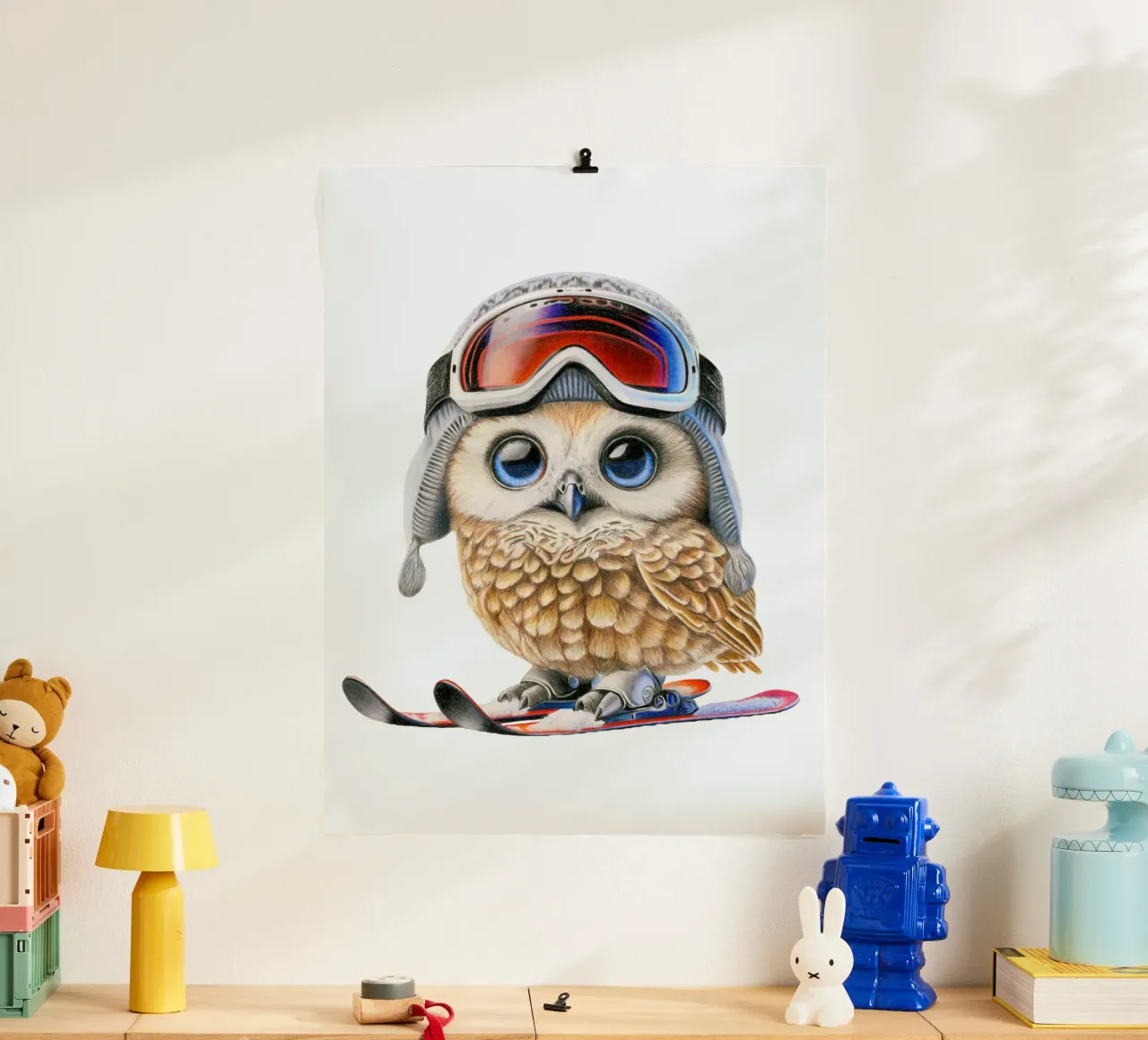 Simpatico gufo da sci poster da Graphit und Farbe
