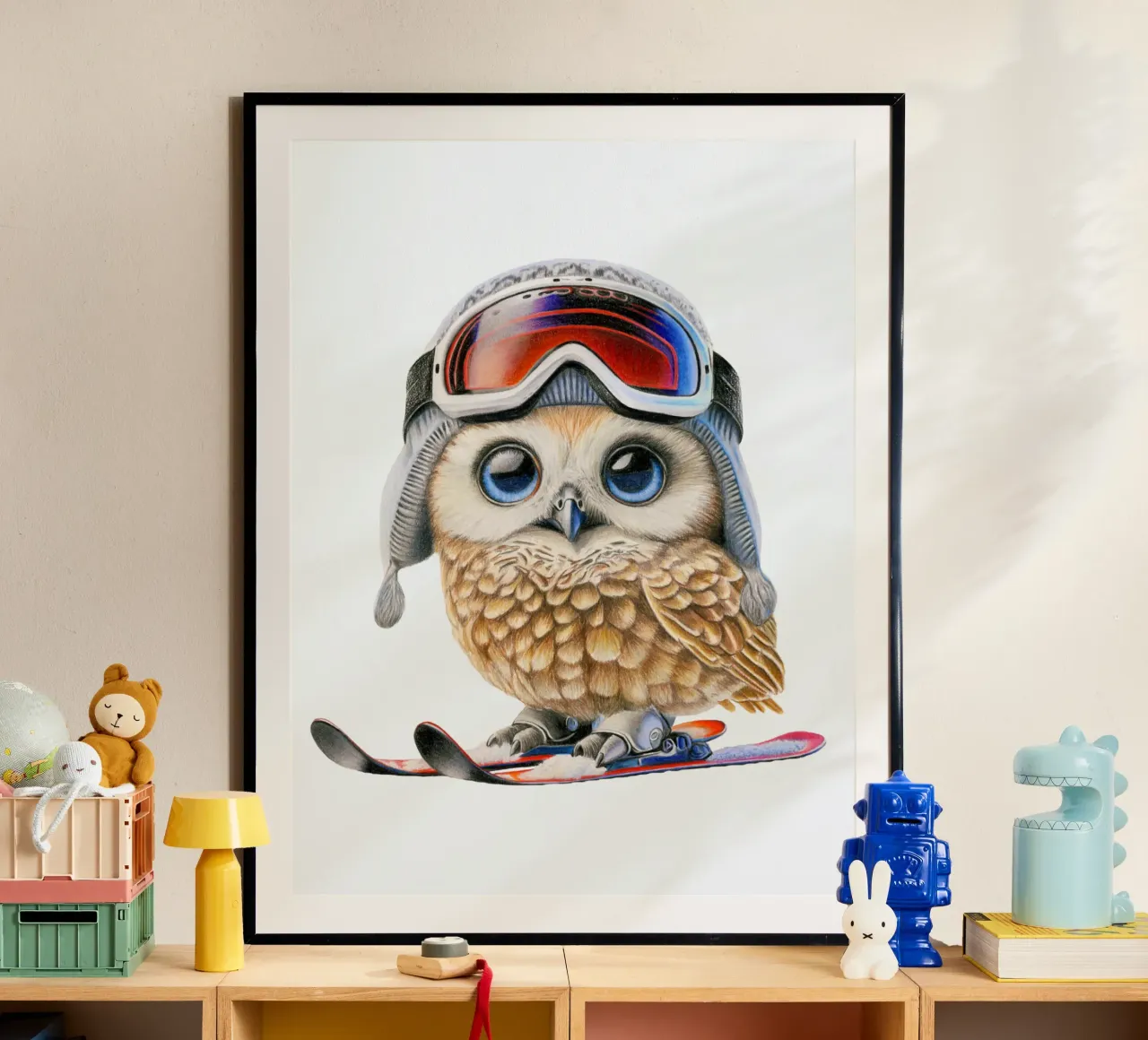 Simpatico gufo da sci poster da Graphit und Farbe