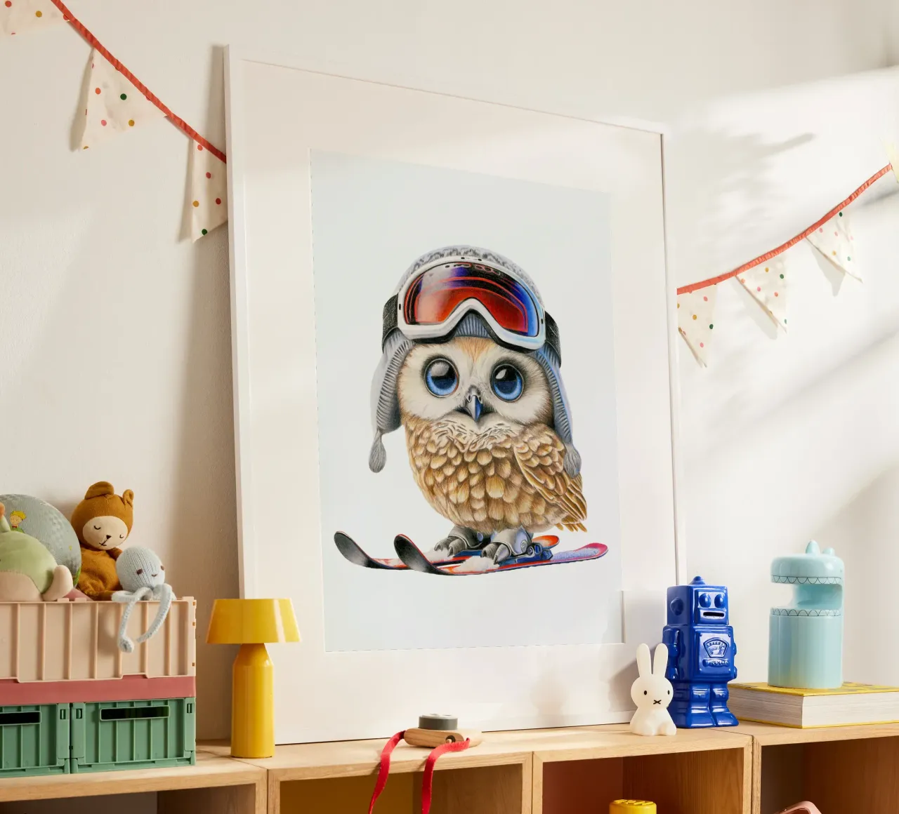 Simpatico gufo da sci poster da Graphit und Farbe