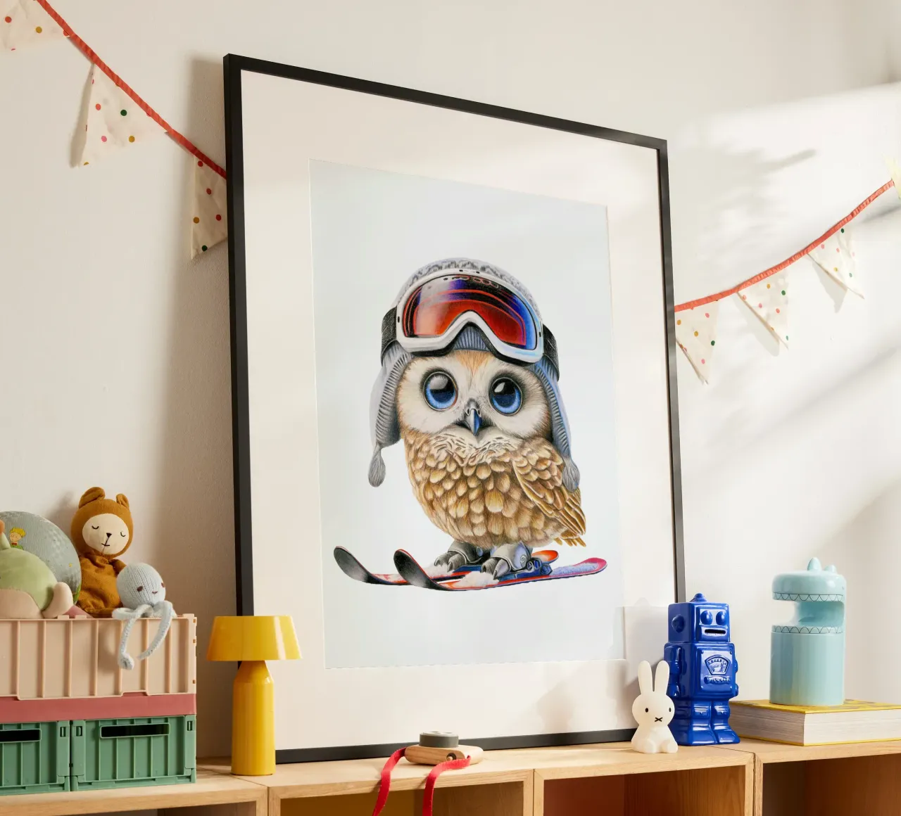 Simpatico gufo da sci poster da Graphit und Farbe