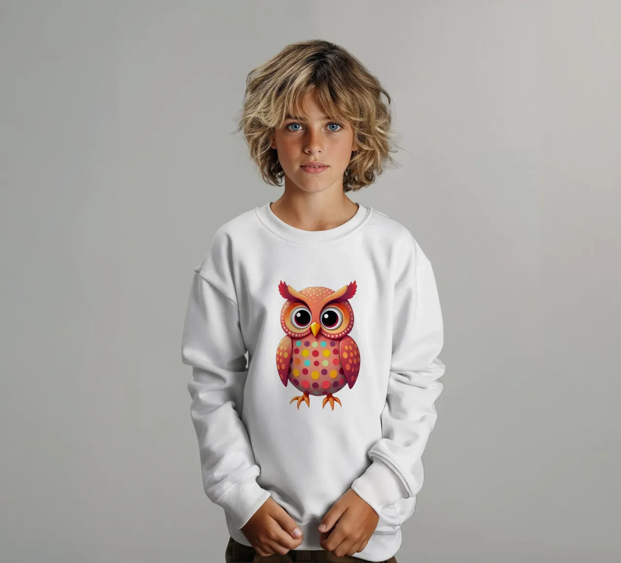 Gufo_4a felpa bambino da Tierisch bunt by LK