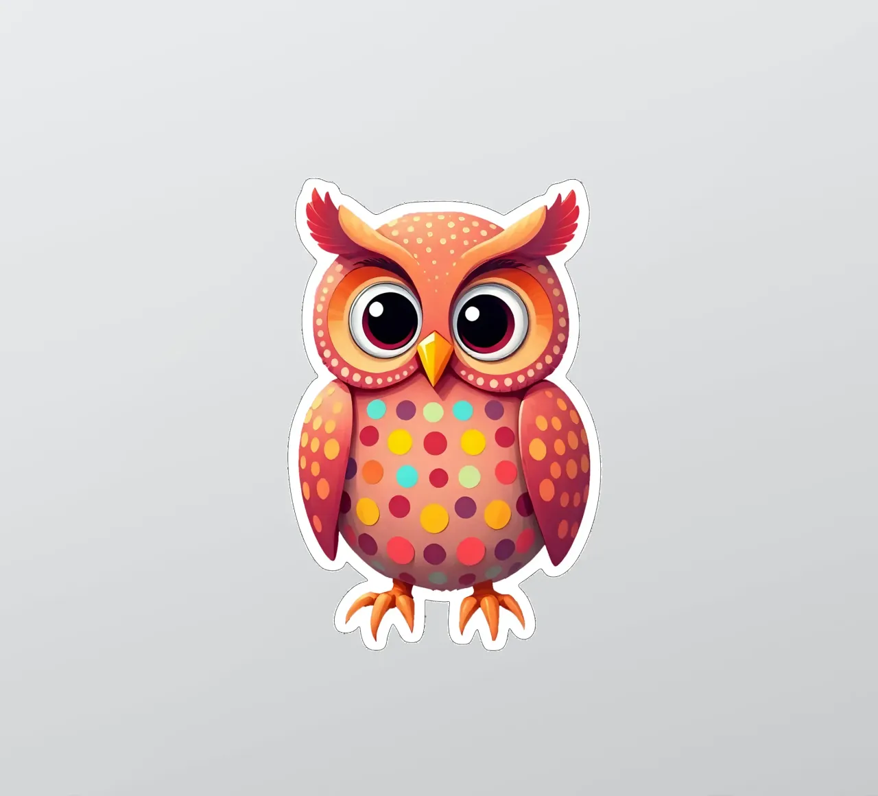 Hibou_4a autocollant de Tierisch bunt by LK