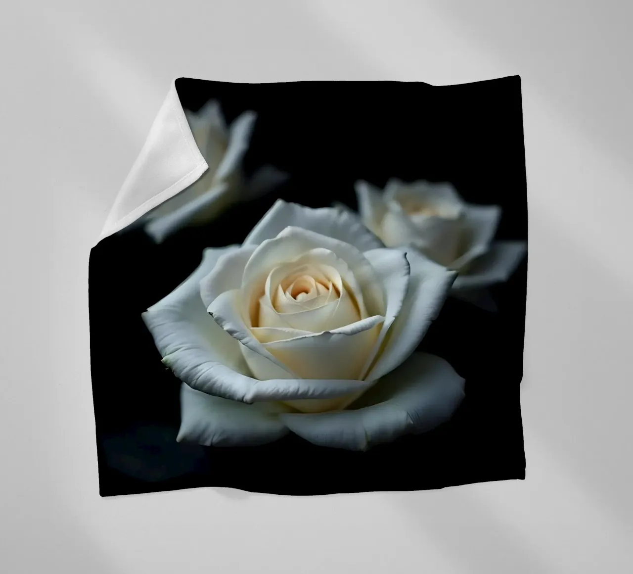 Rosa_bianca_03 coperta in pile da Farb- und Blütenzauber by LK