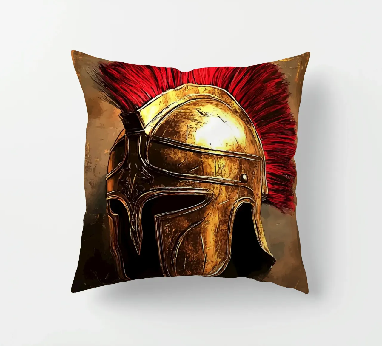 Elmo spartano - simbolo di onore e forza cuscino da pixelbull - medieval art and more