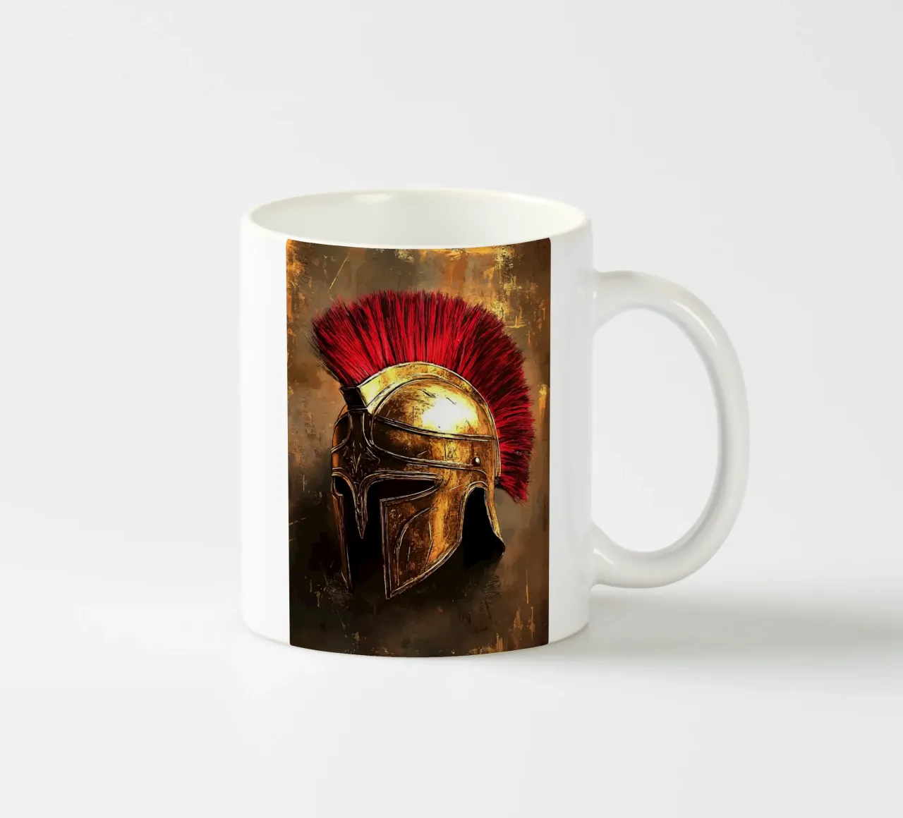 Elmo spartano - simbolo di onore e forza tazza in ceramica da pixelbull - medieval art and more