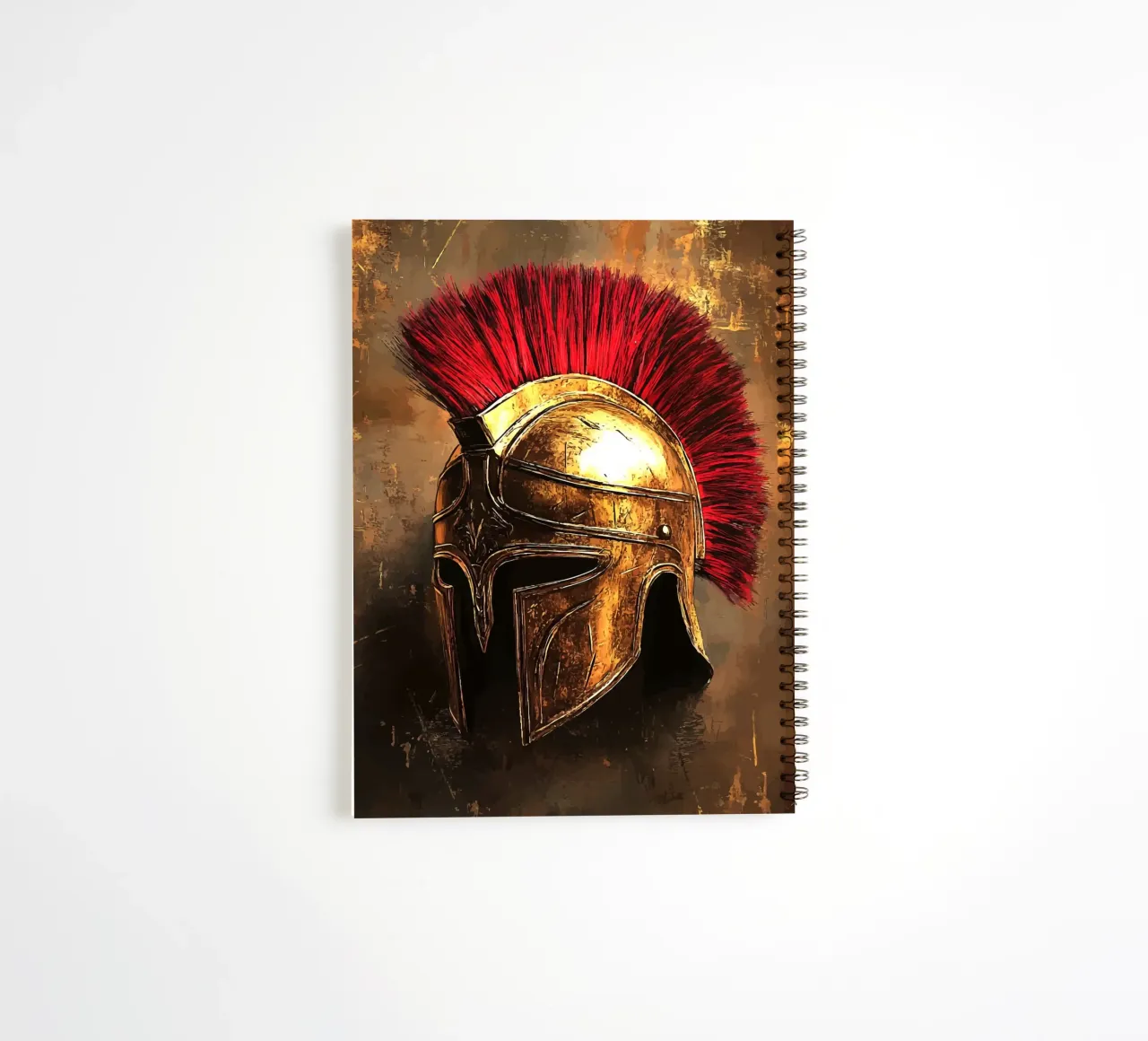 Elmo spartano - simbolo di onore e forza diario ad anelli da pixelbull - medieval art and more