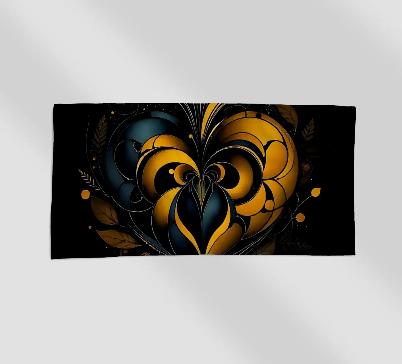 Hart_1 strandhanddoek van schwarz-gelb by LK