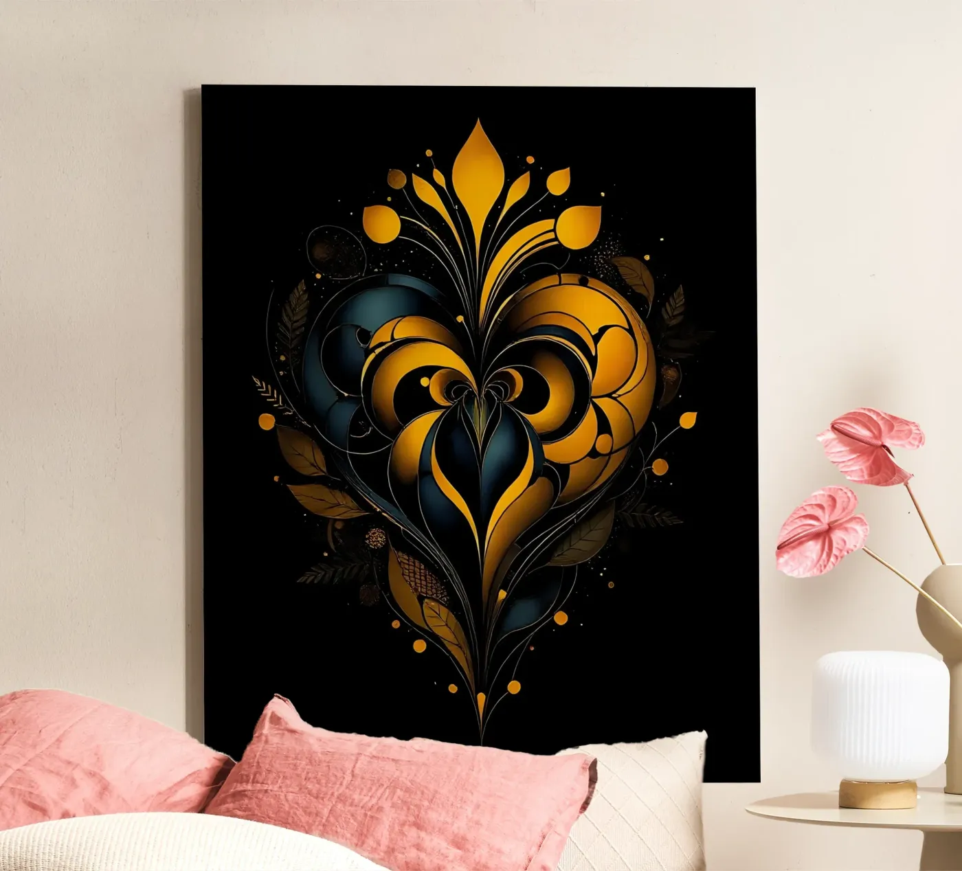 Heart_1 tela da schwarz-gelb by LK
