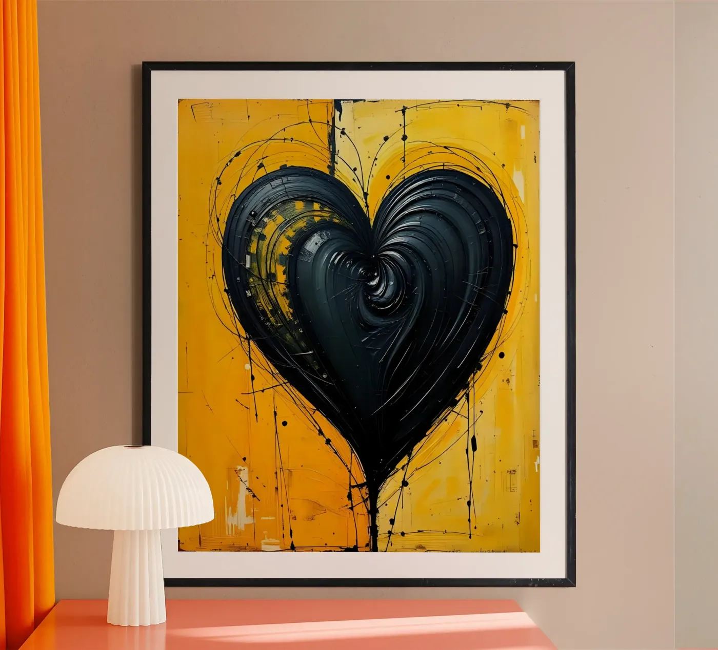 Heart_2 poster da schwarz-gelb by LK