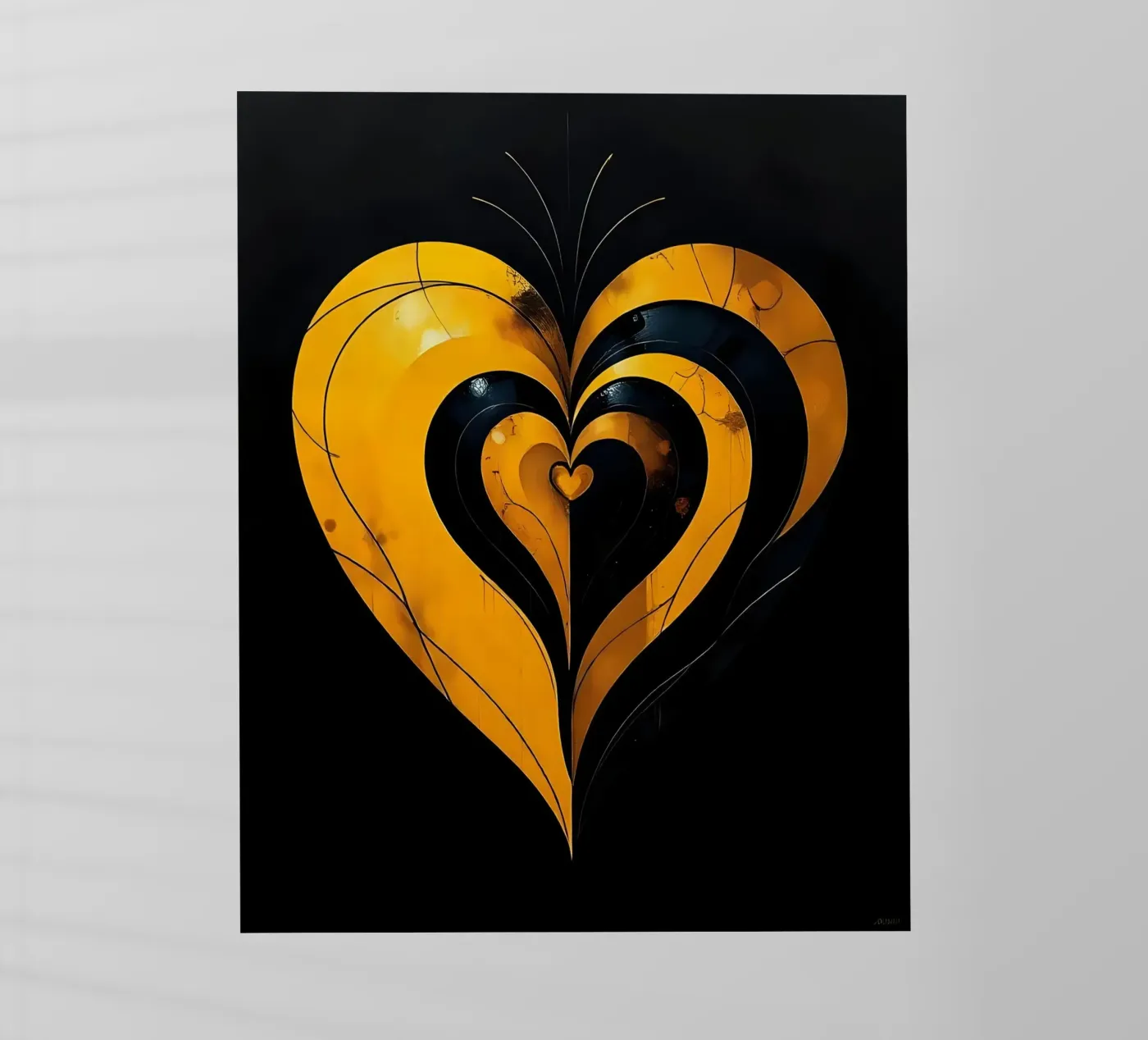 Cuore_3 pellicola backlit da schwarz-gelb by LK