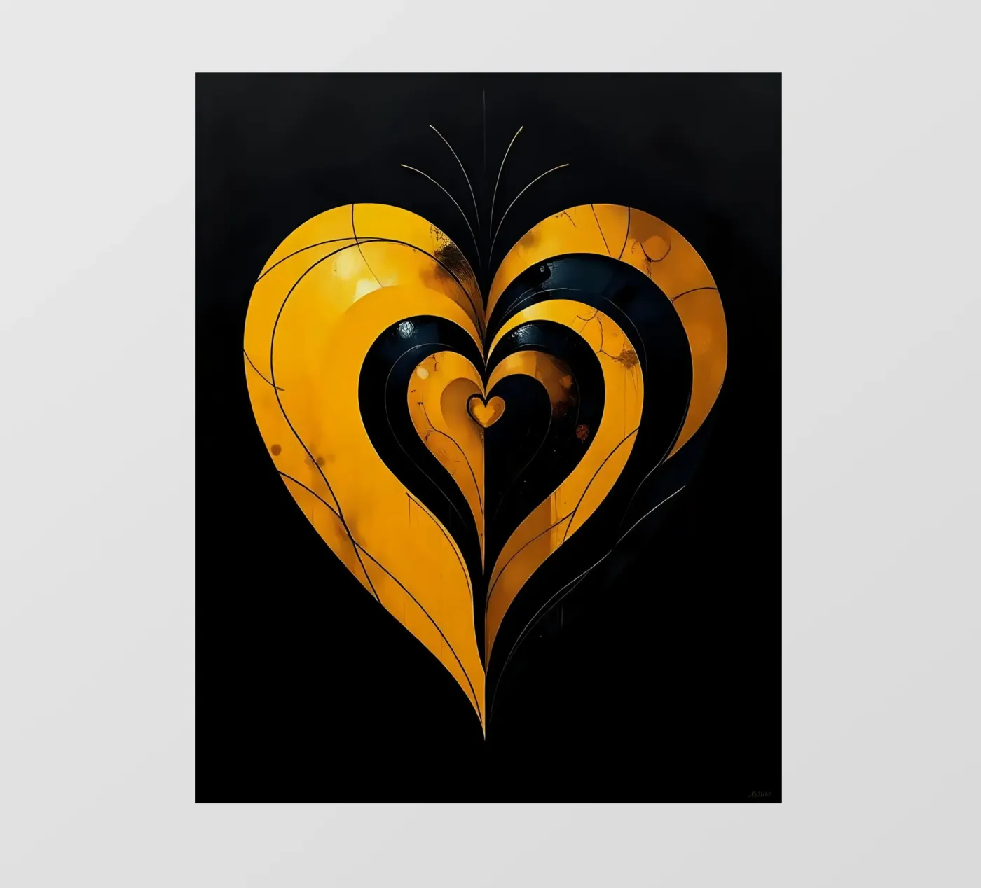 Cuore_3 pellicola backlit da schwarz-gelb by LK