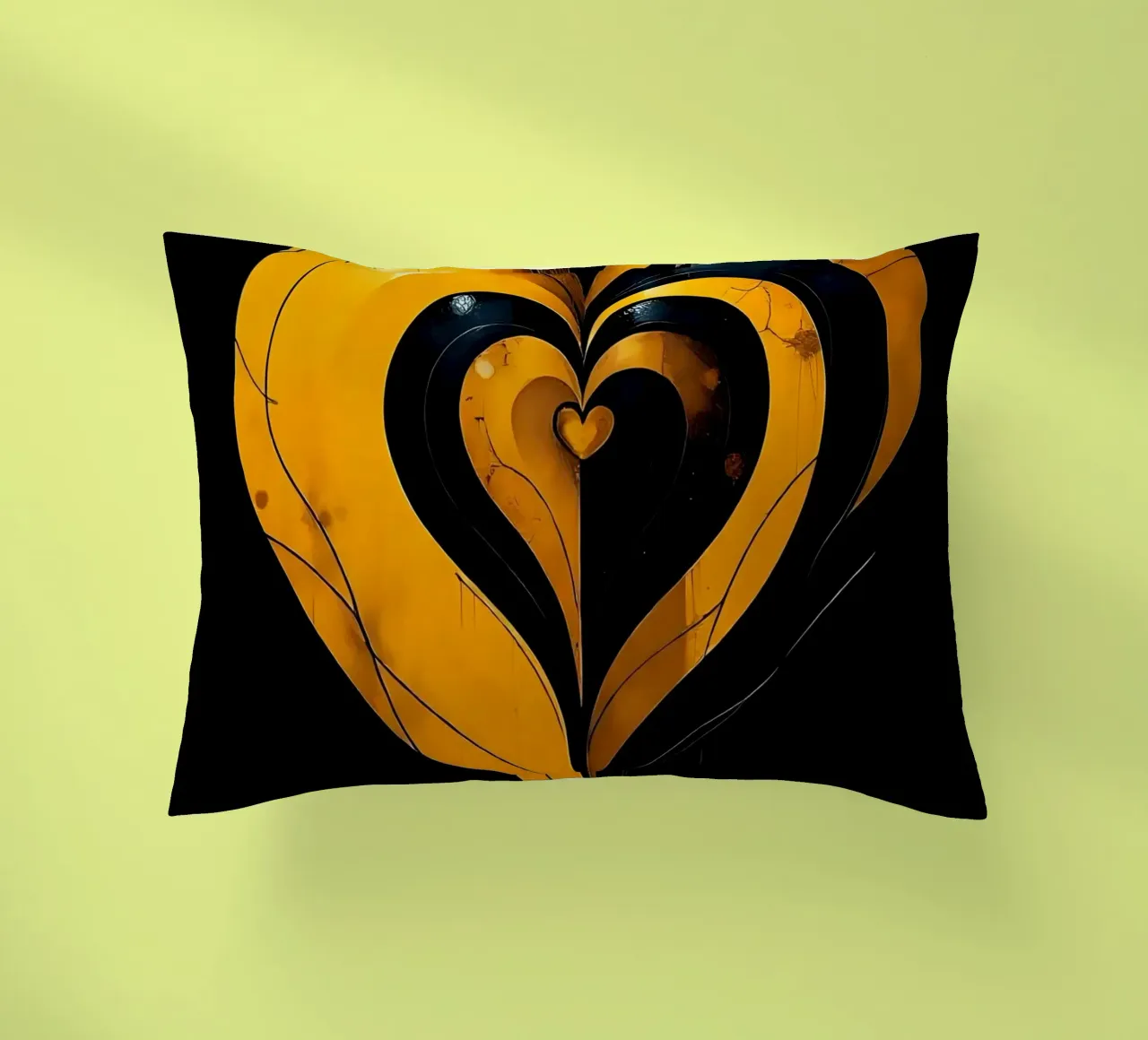 Cuore_3 cuscino da schwarz-gelb by LK