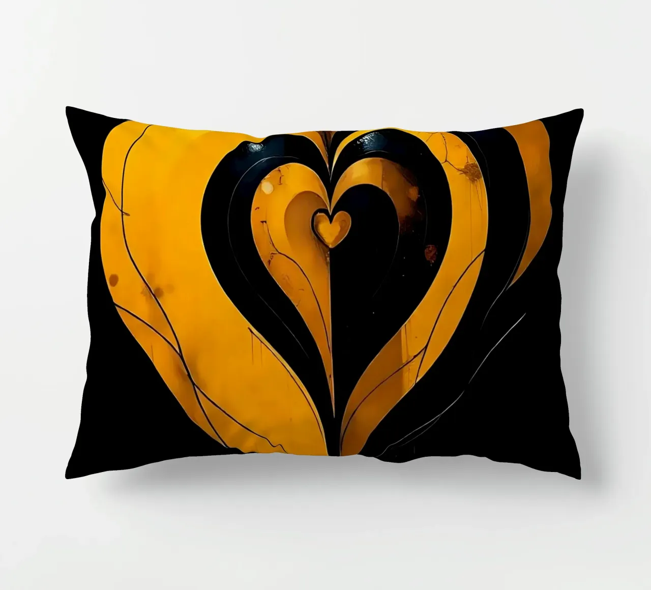 Cuore_3 cuscino da schwarz-gelb by LK
