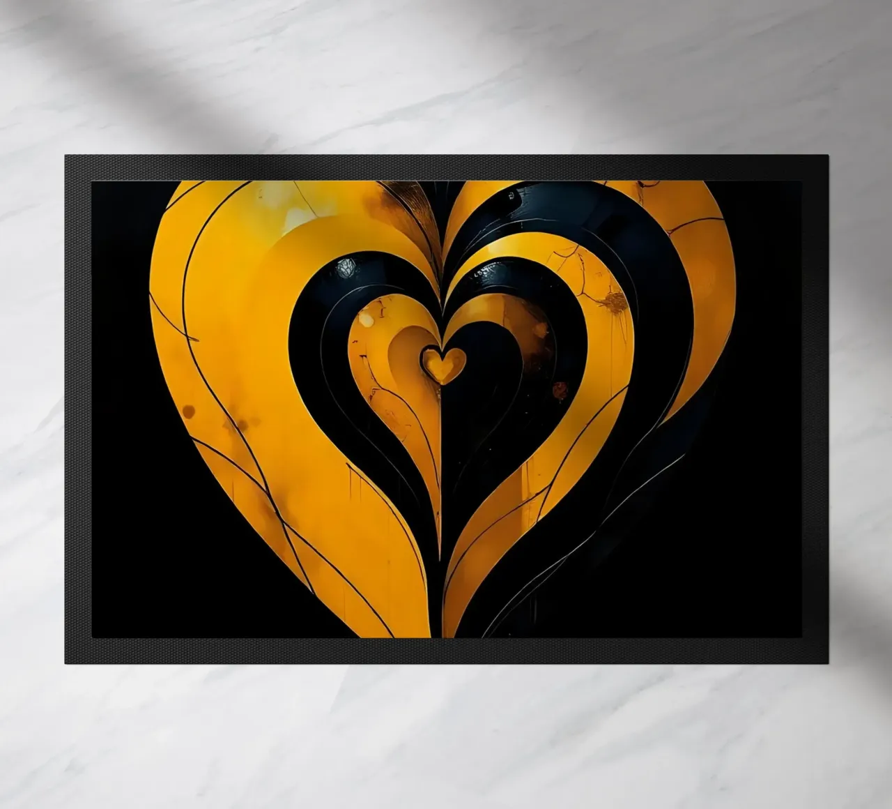 Heart_3 doormat by schwarz-gelb by LK