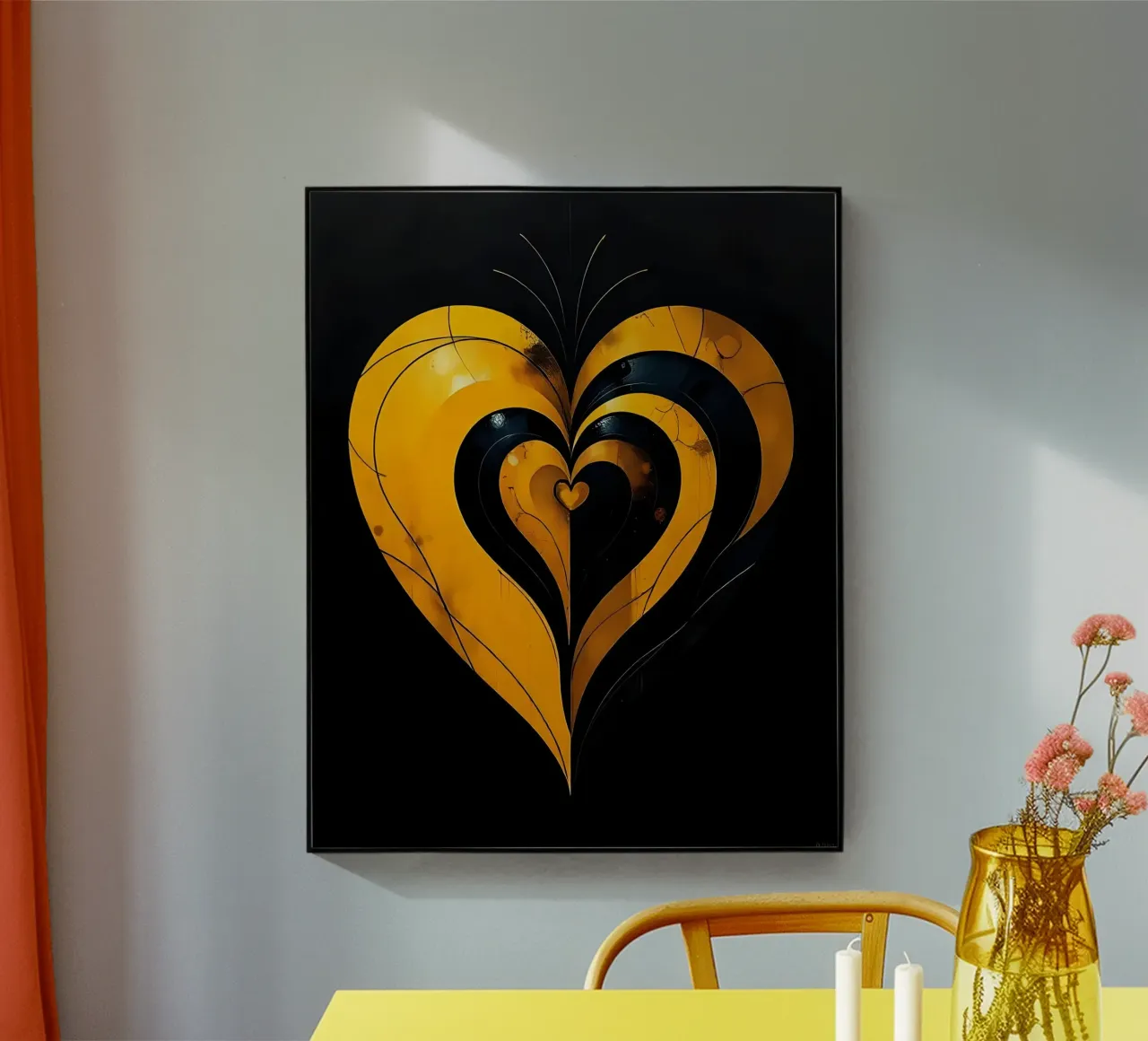 Cuore_3 plexiglass da schwarz-gelb by LK