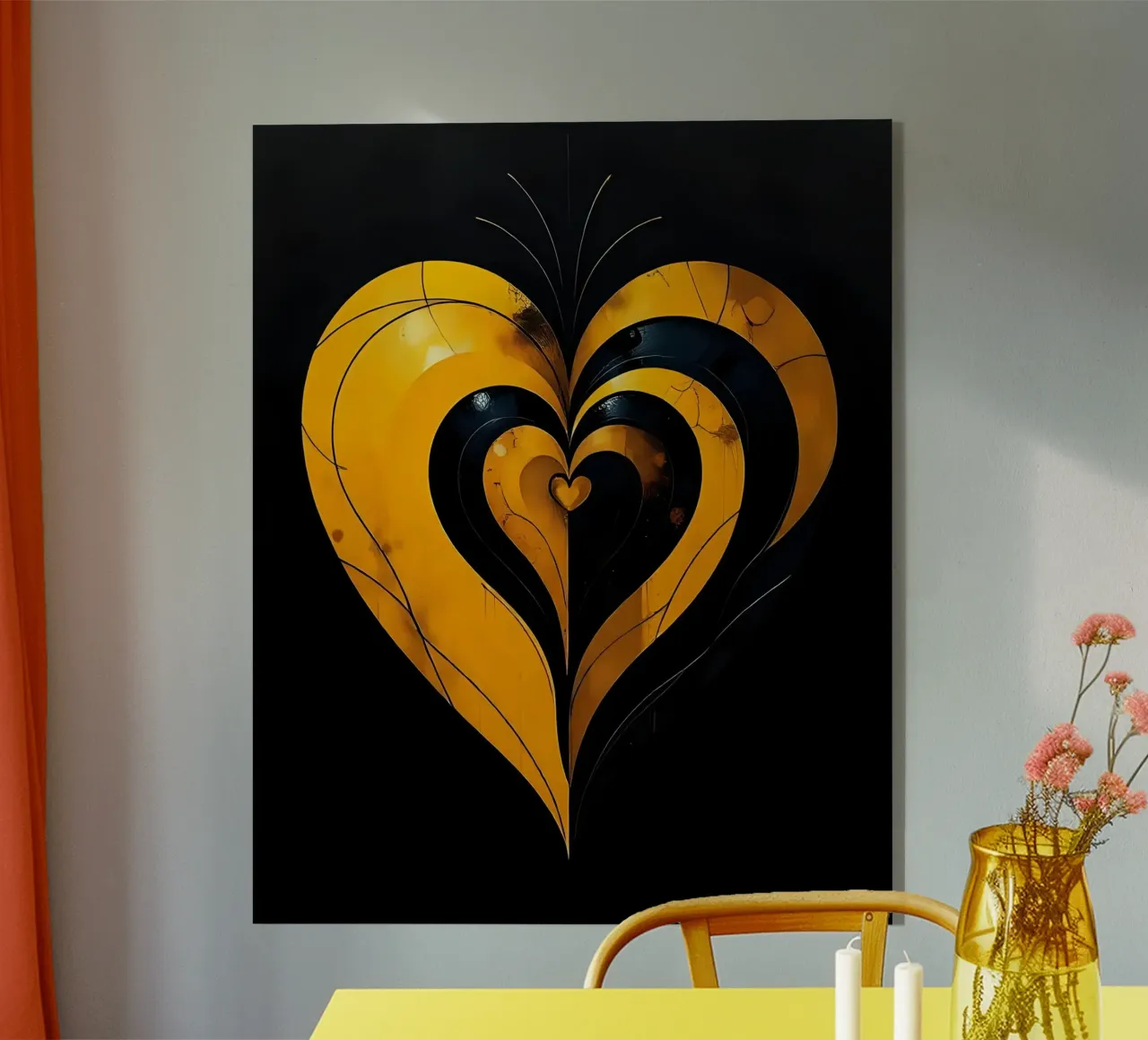 Heart_3 acrylic glass by schwarz-gelb by LK