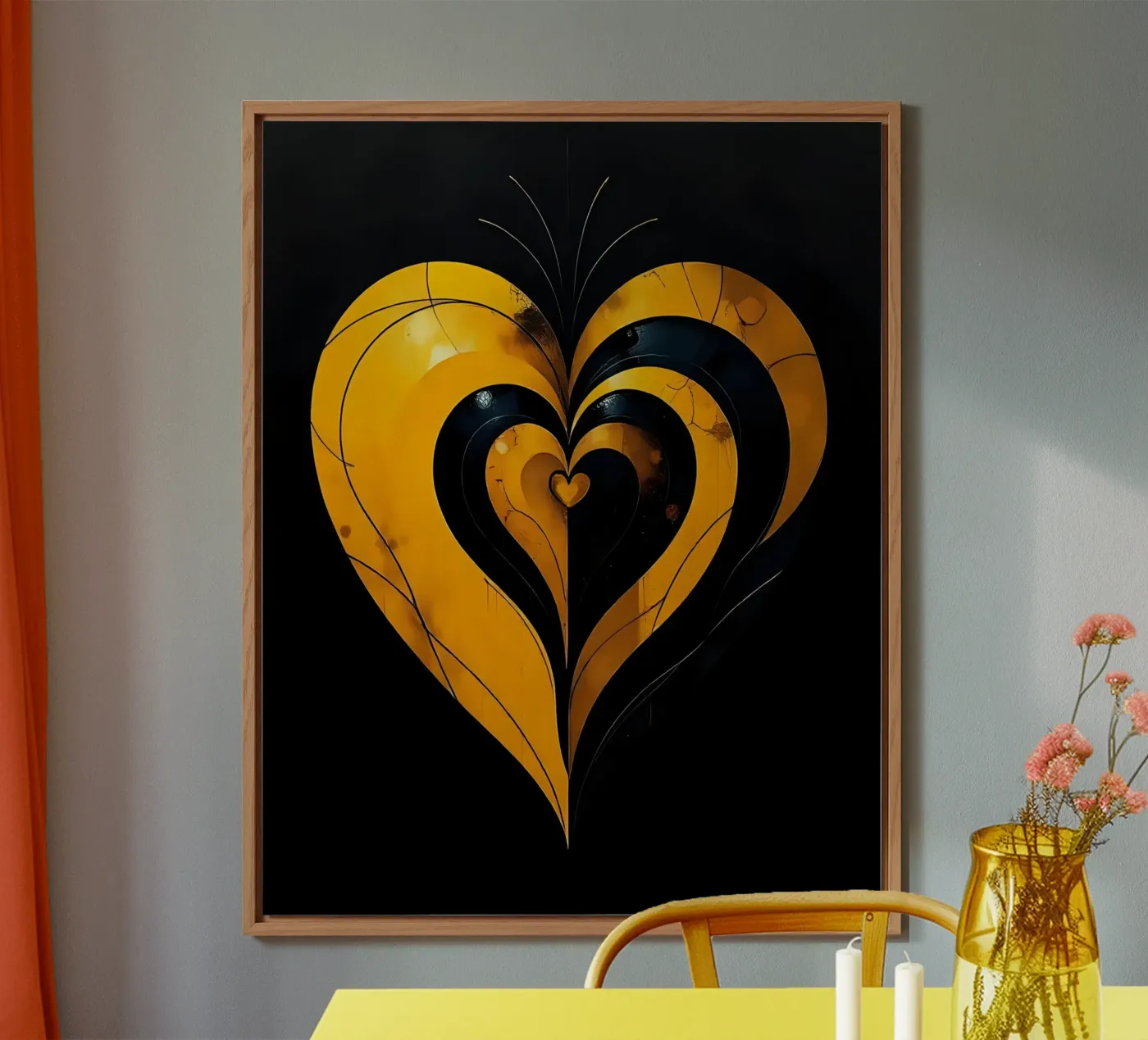 Cuore_3 alluminio dibond da schwarz-gelb by LK