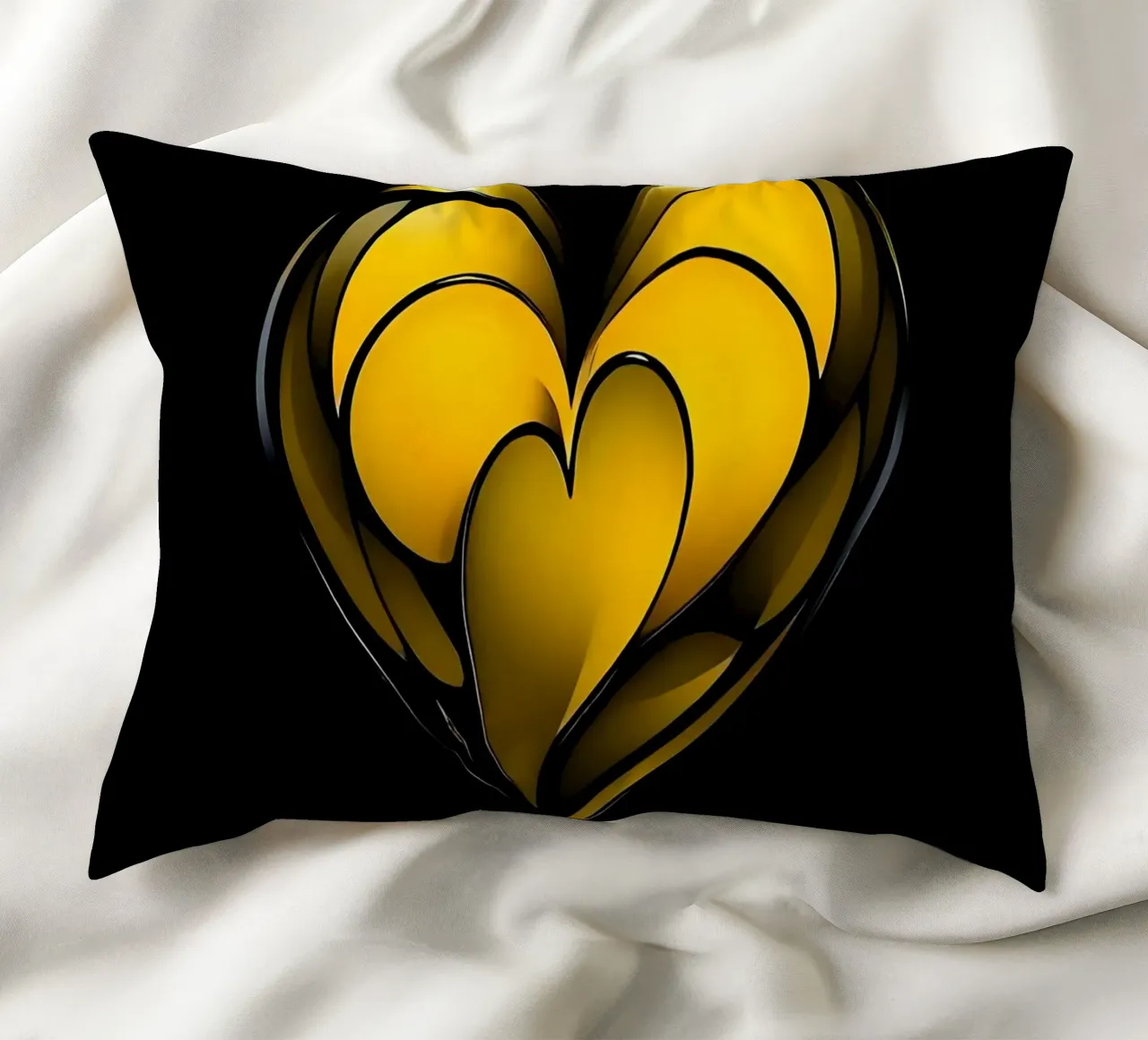 Cuore_4 cuscino da schwarz-gelb by LK