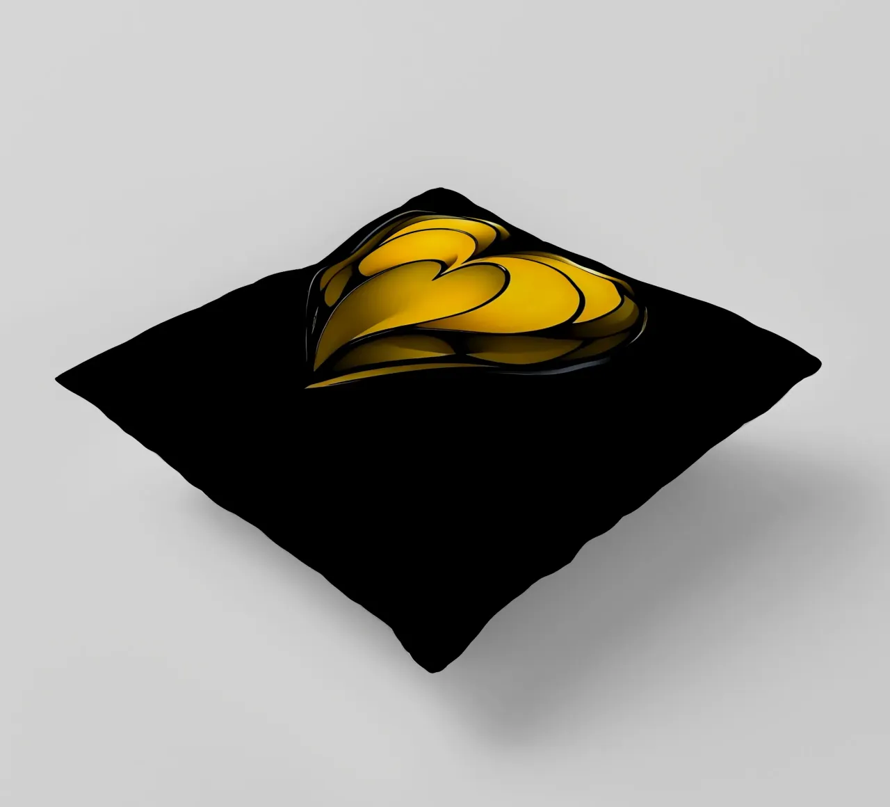 Cuore_4 cuscino da schwarz-gelb by LK