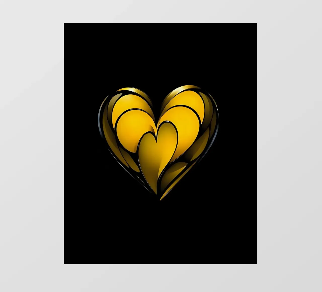 Cuore_4 telo in pvc da schwarz-gelb by LK