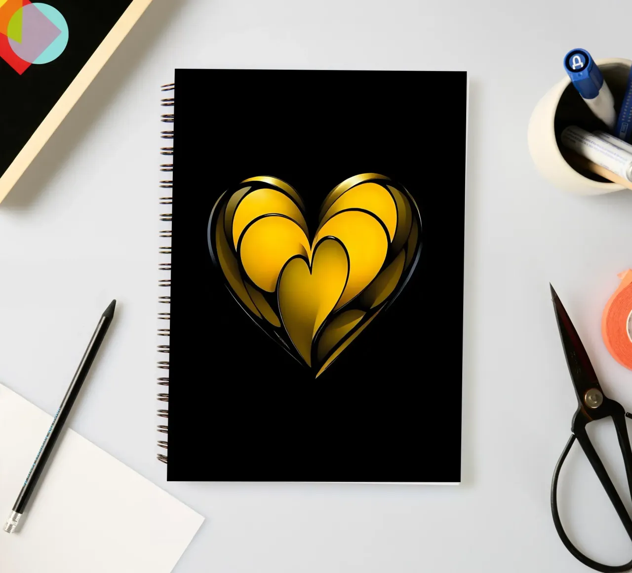 Heart_4 spiral notebook by schwarz-gelb by LK