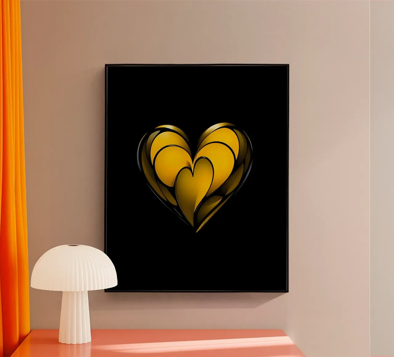 Cuore_4 plexiglass da schwarz-gelb by LK