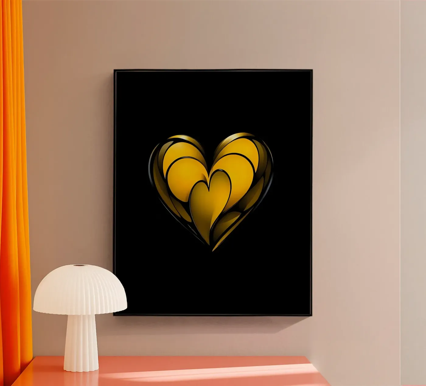 Cuore_4 plexiglass da schwarz-gelb by LK