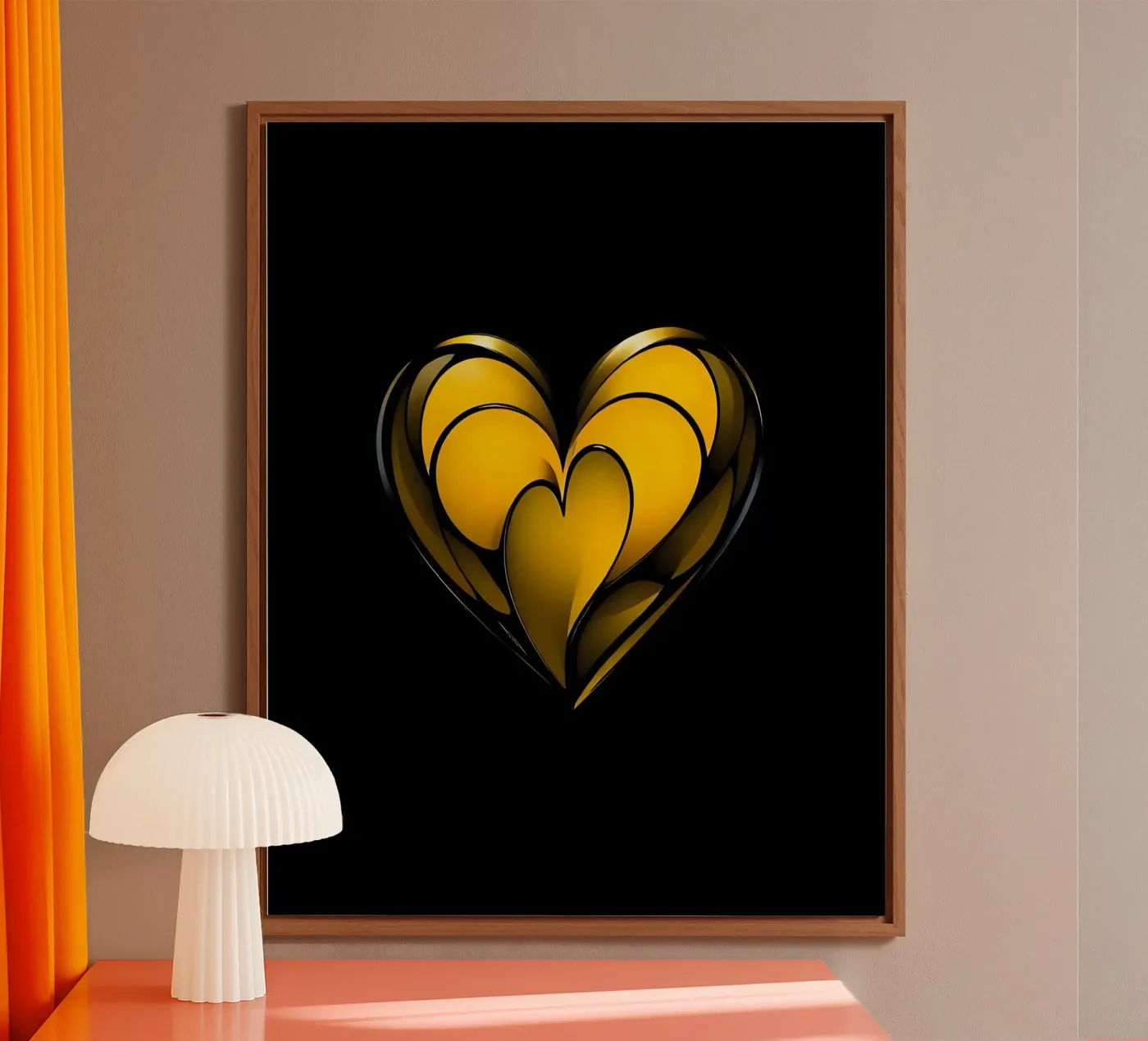 Heart_4 alu-dibond by schwarz-gelb by LK