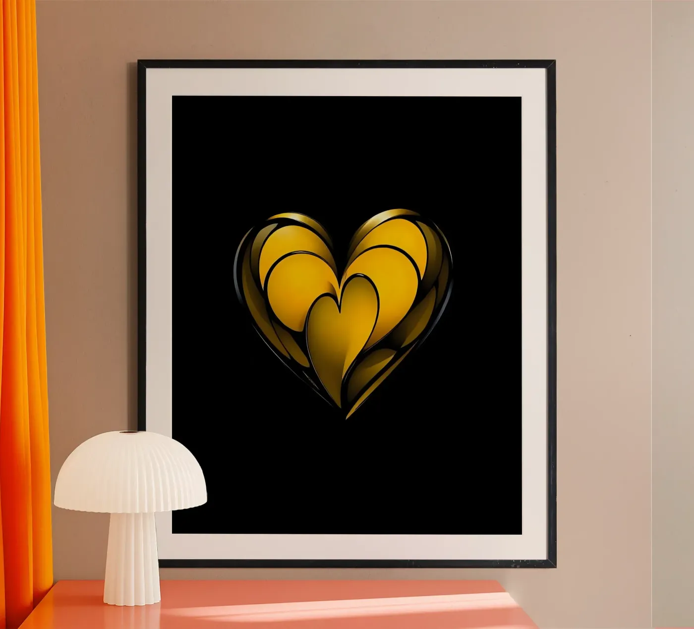 Heart_4 poster da schwarz-gelb by LK