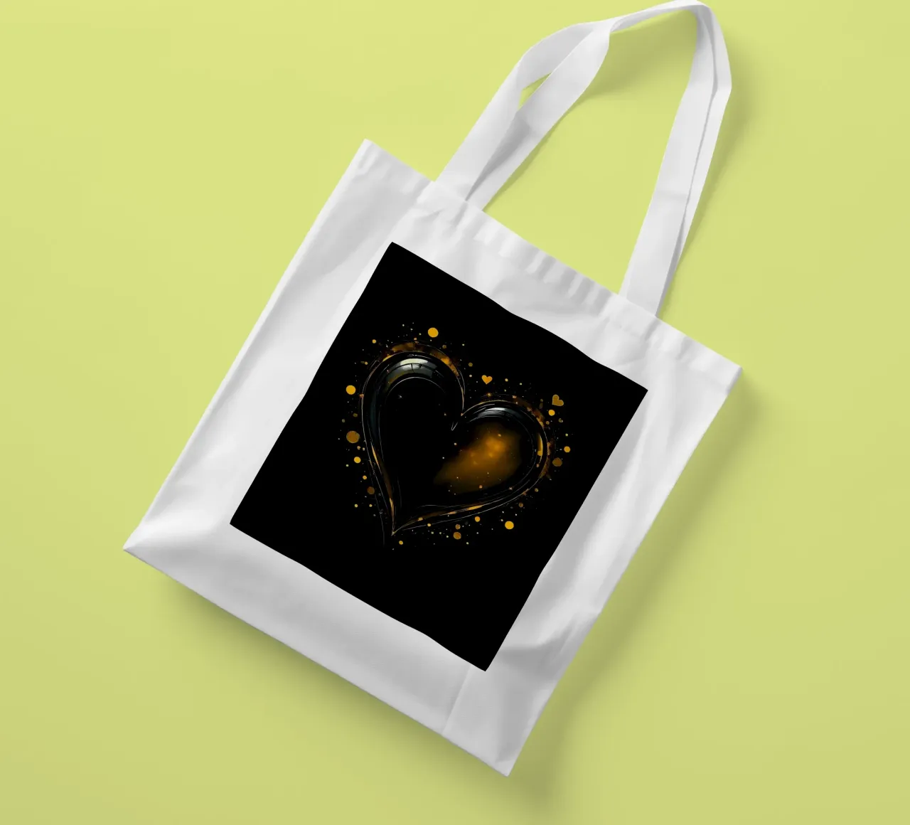 Cuore_5 borsa in juta da schwarz-gelb by LK