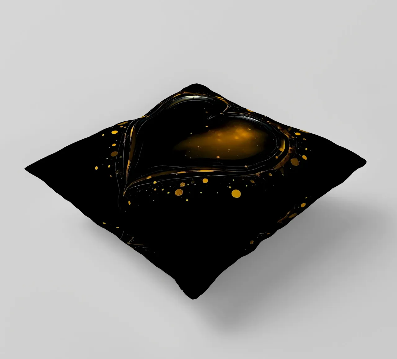 Cuore_5 cuscino da schwarz-gelb by LK