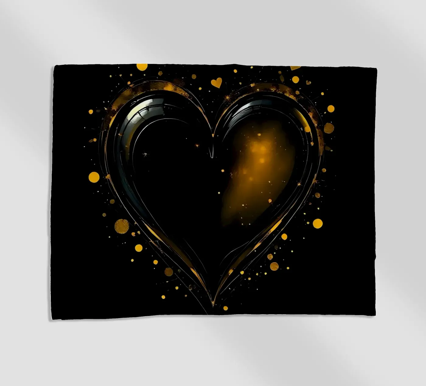 cœur_5 serviette de plage de schwarz-gelb by LK