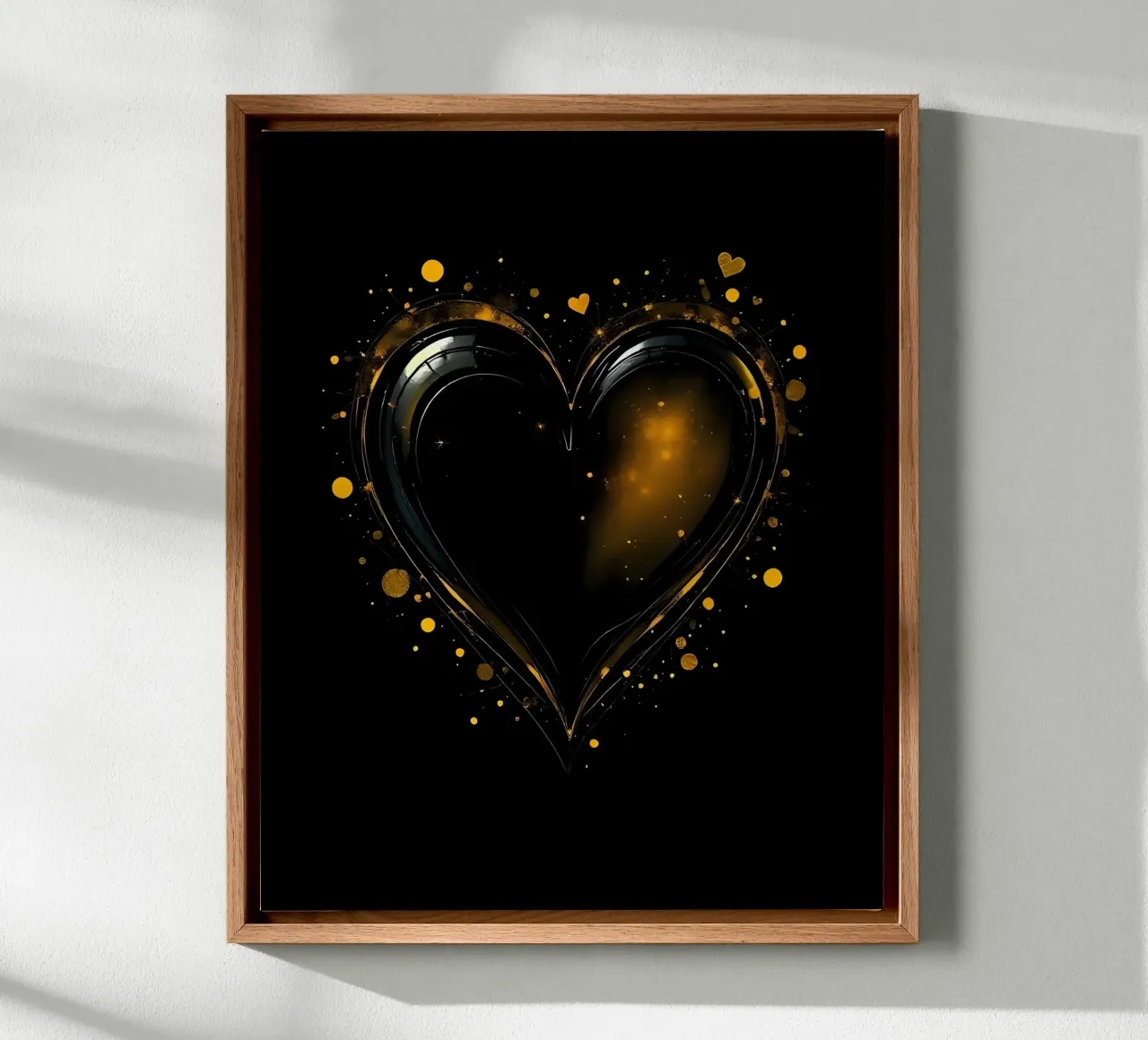 Cuore_5 tela con Cornice a cassetta da schwarz-gelb by LK