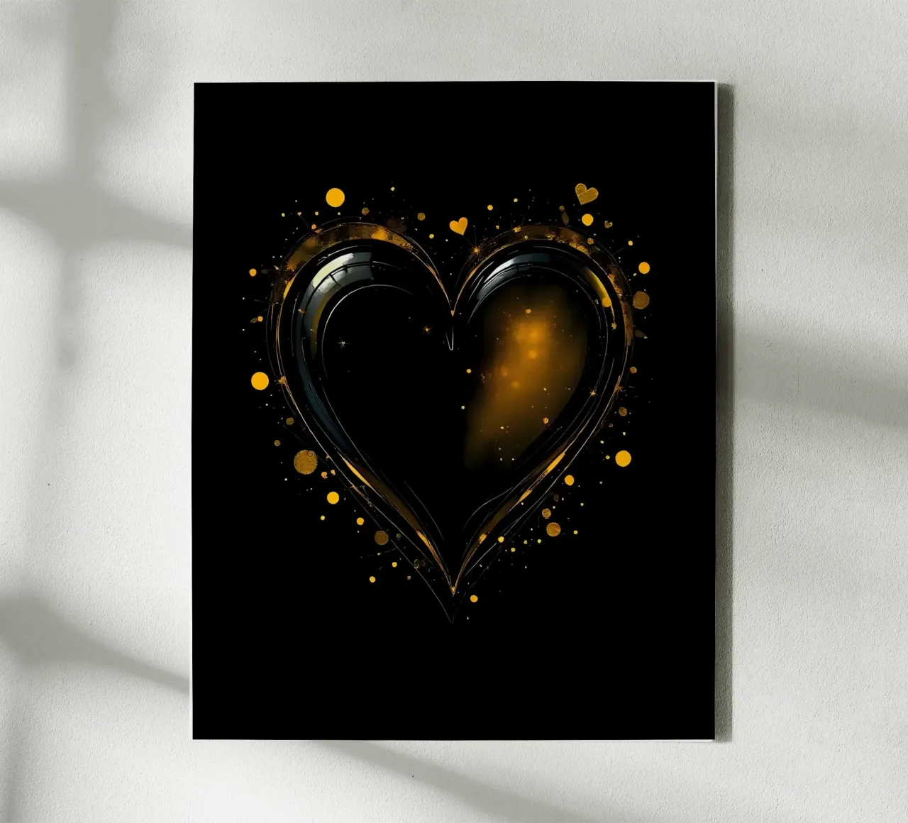 Cuore_5 tela con Cornice a cassetta da schwarz-gelb by LK