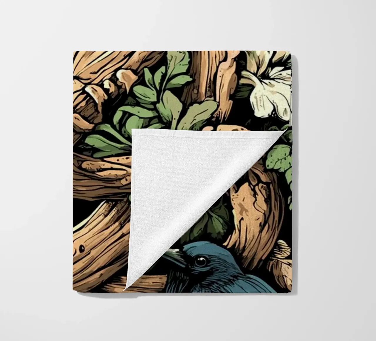 Uccelli della foresta e crescita selvatica - Splendore naturale di Goblincore telo mare da pixelbull - medieval art and more
