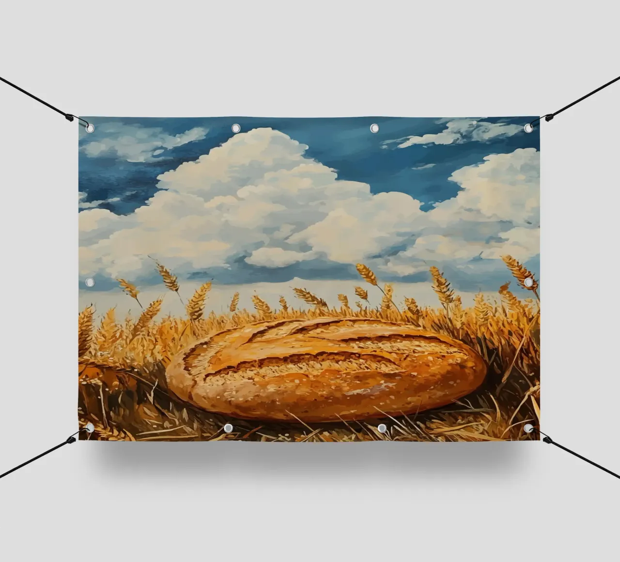 Brot & Weizen – Ländliche Erntekunst PVC Plane von pixelbull - medieval art and more
