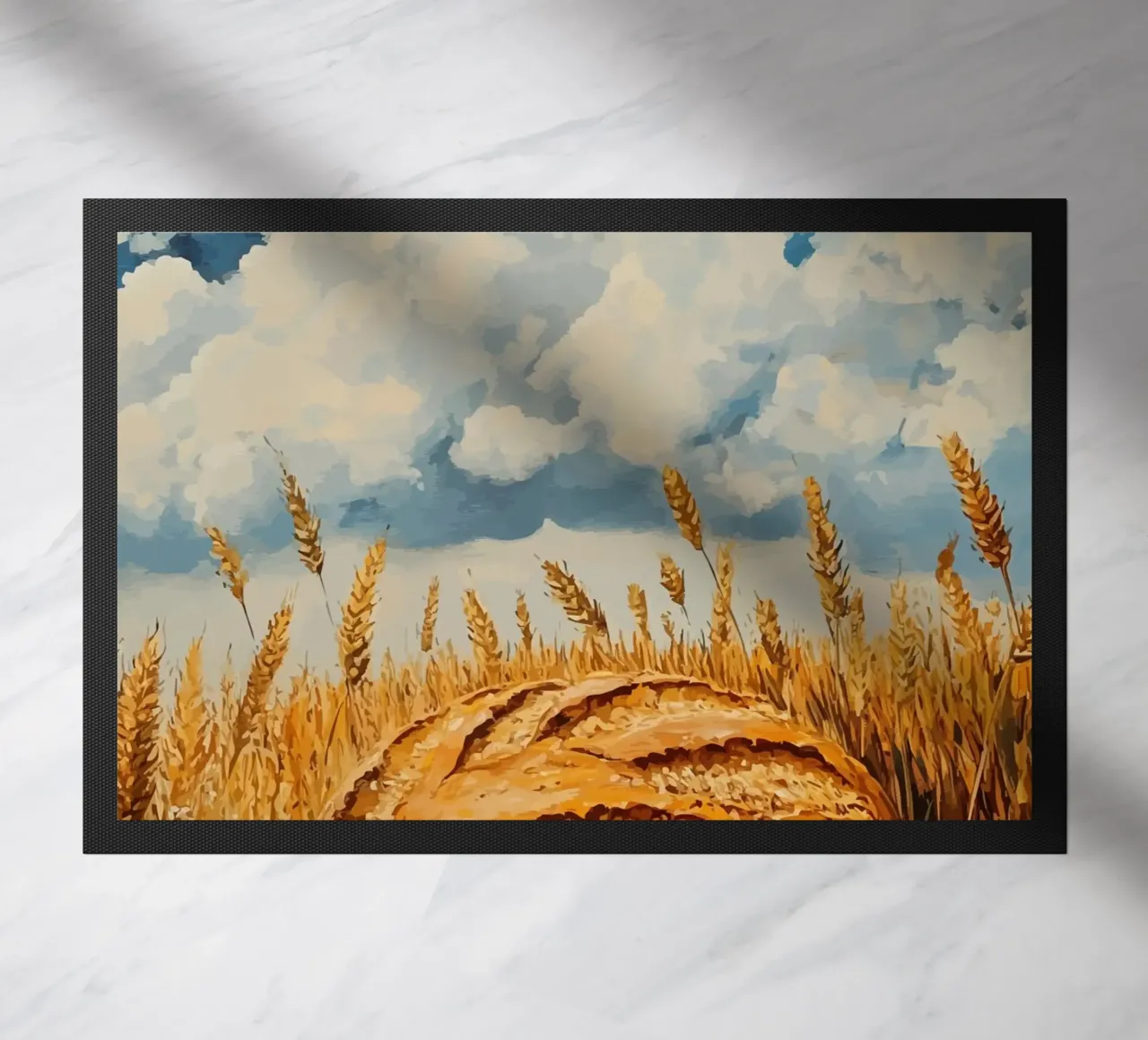 Brot & Weizen – Ländliche Erntekunst Fußmatte von pixelbull - medieval art and more