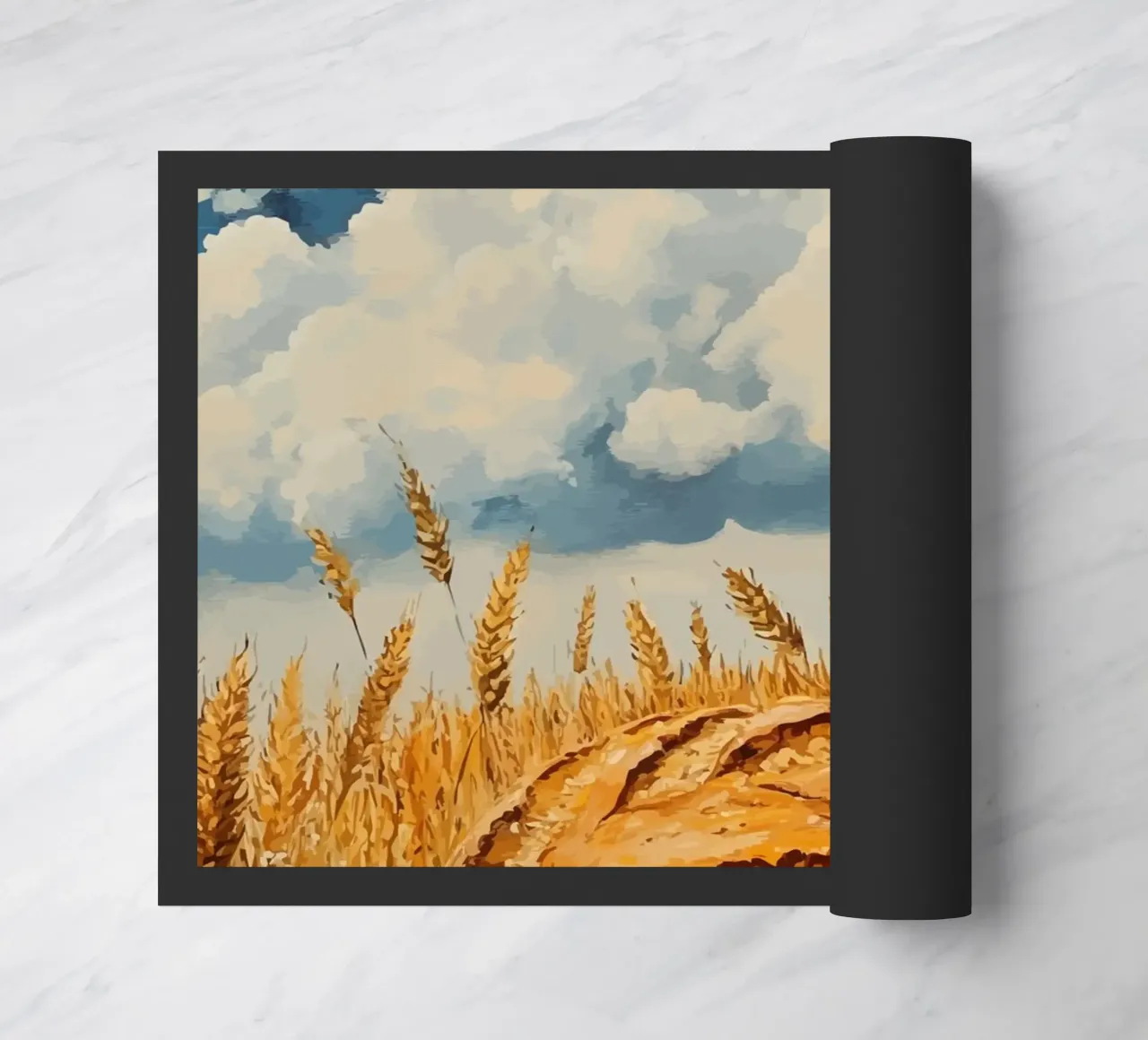 Brot & Weizen – Ländliche Erntekunst Fußmatte von pixelbull - medieval art and more
