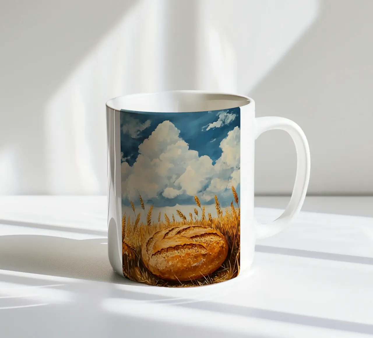 Brot & Weizen – Ländliche Erntekunst Keramik Tasse von pixelbull - medieval art and more