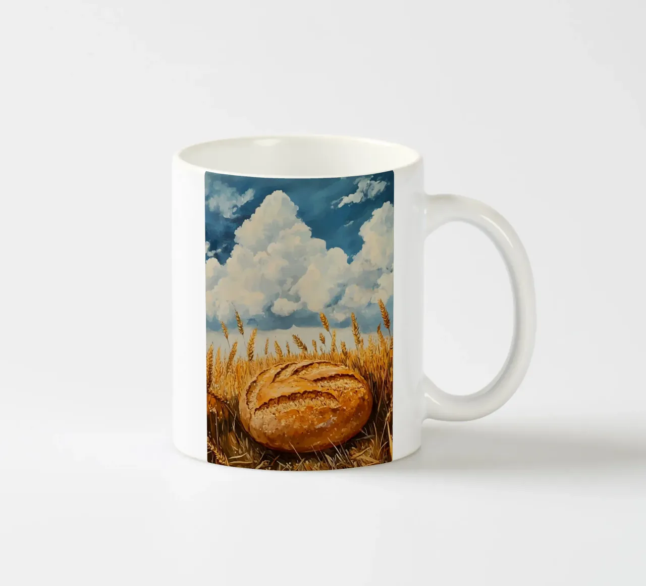 Brot & Weizen – Ländliche Erntekunst Keramik Tasse von pixelbull - medieval art and more