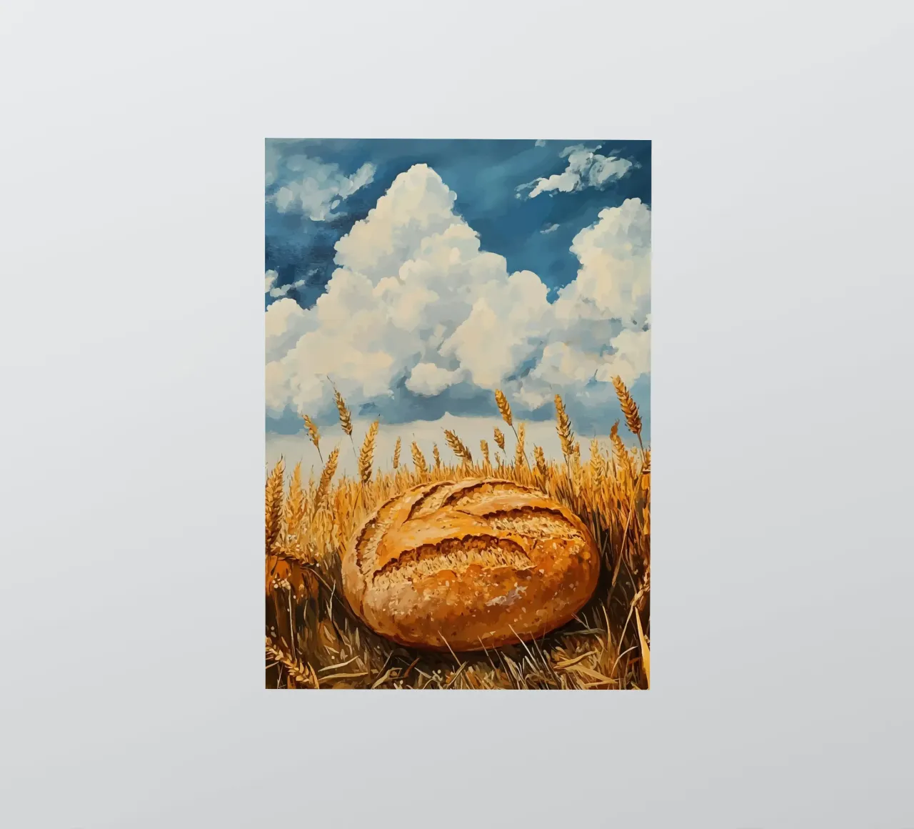 Brot & Weizen – Ländliche Erntekunst Sticker von pixelbull - medieval art and more
