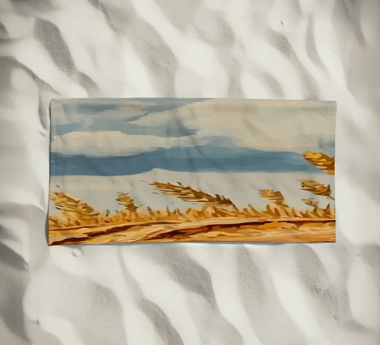 Brot & Weizen – Ländliche Erntekunst Strandtuch von pixelbull - medieval art and more