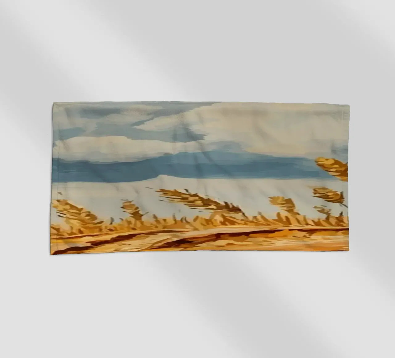Brot & Weizen – Ländliche Erntekunst Strandtuch von pixelbull - medieval art and more