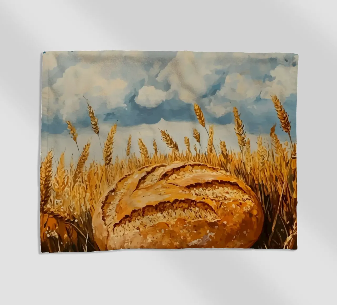 Brot & Weizen – Ländliche Erntekunst Strandtuch von pixelbull - medieval art and more