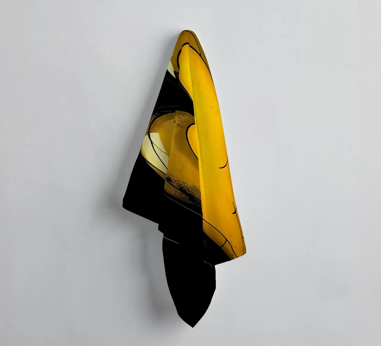 Cuore_6 asciugamano da bagno da schwarz-gelb by LK
