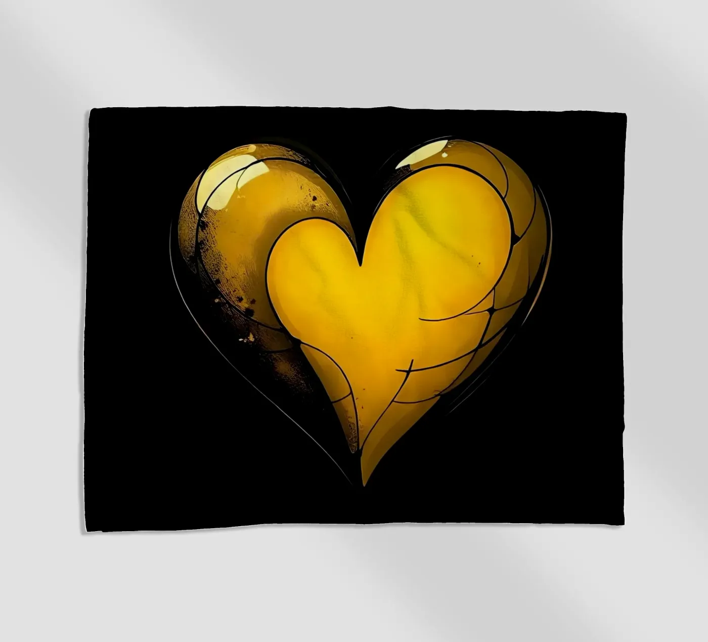 Heart_6 strandhanddoek van schwarz-gelb by LK