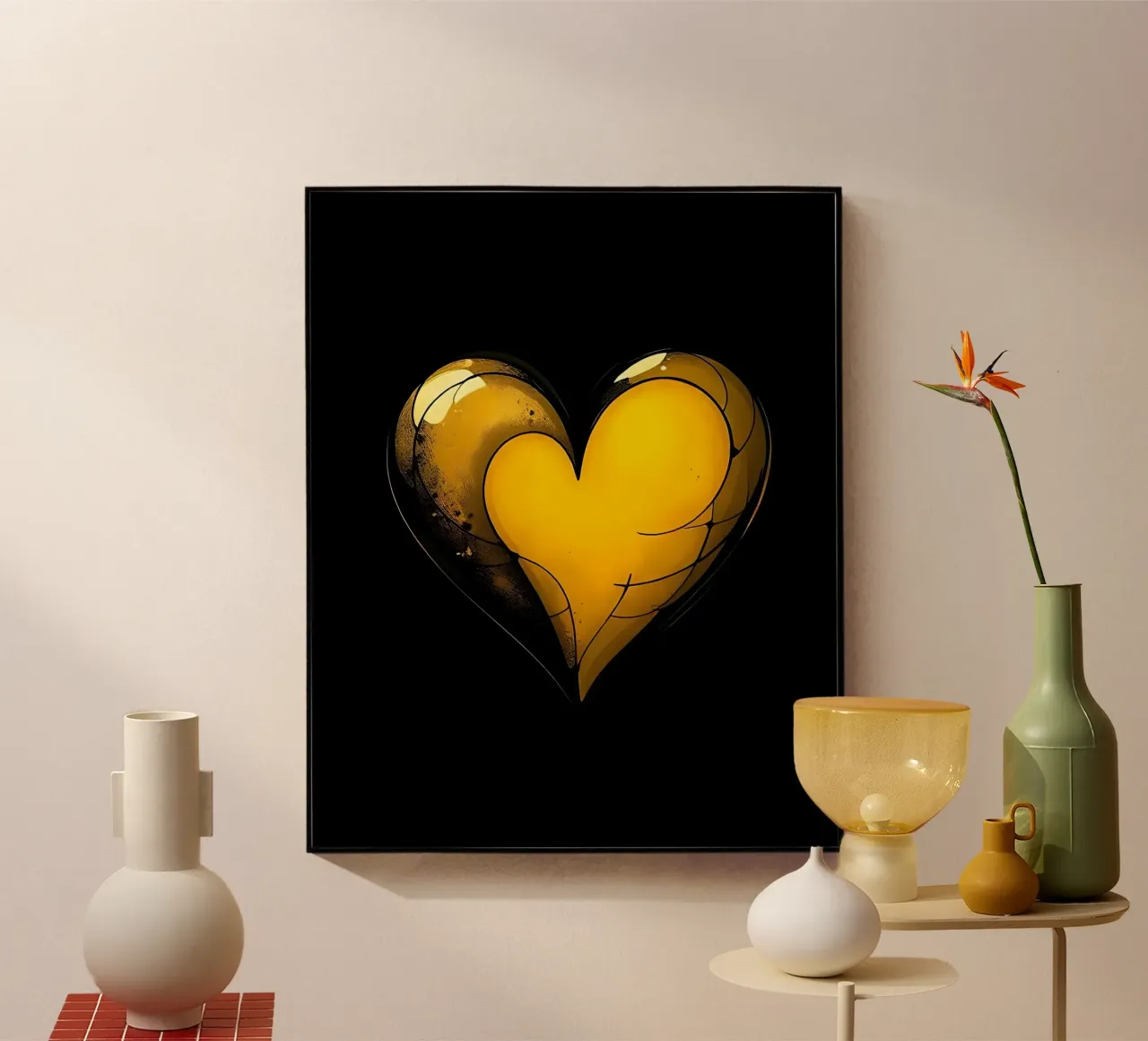 Cuore_6 plexiglass da schwarz-gelb by LK