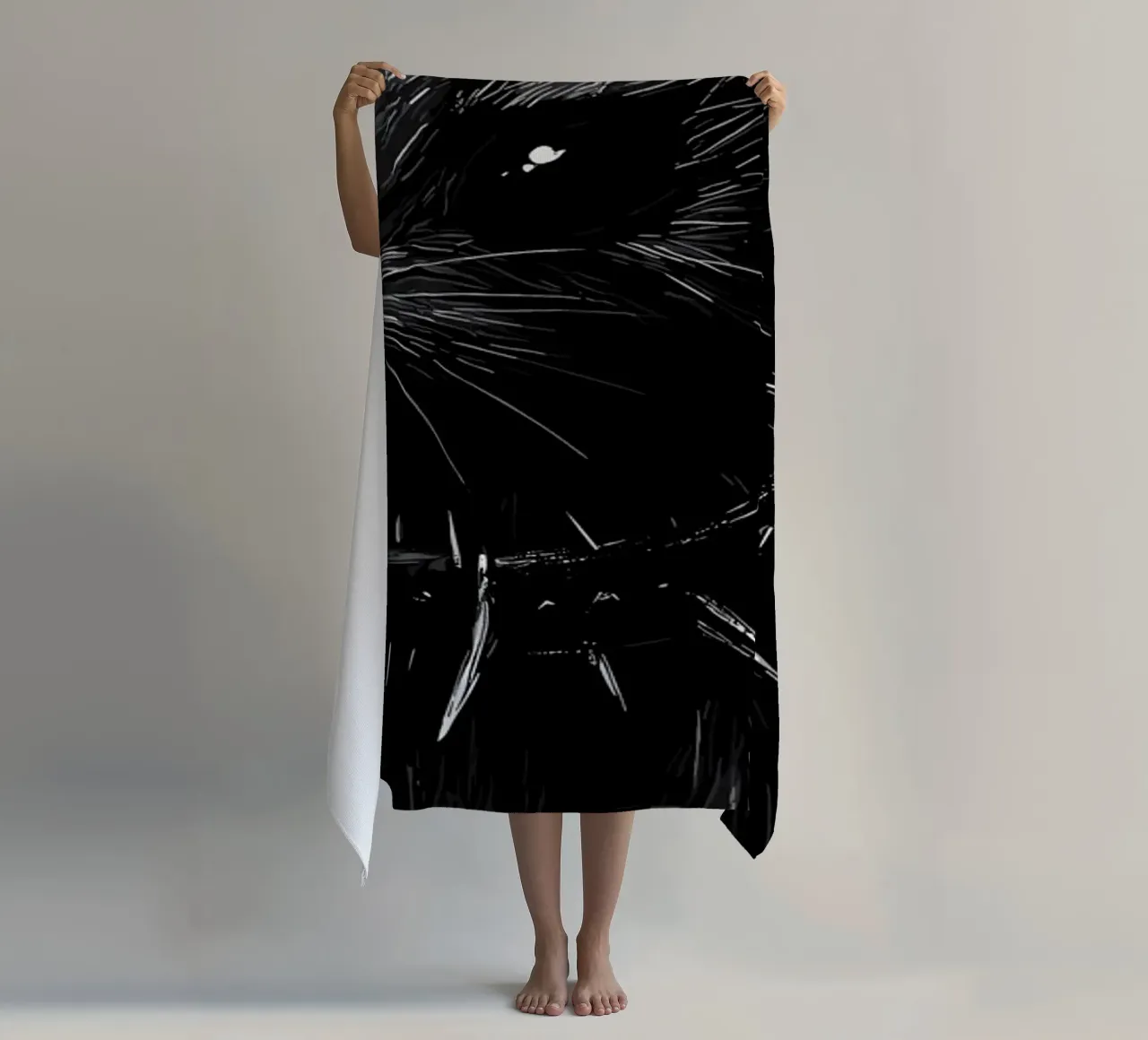 Coniglietto gotico - Eleganza dark nella foresta telo mare da pixelbull - medieval art and more