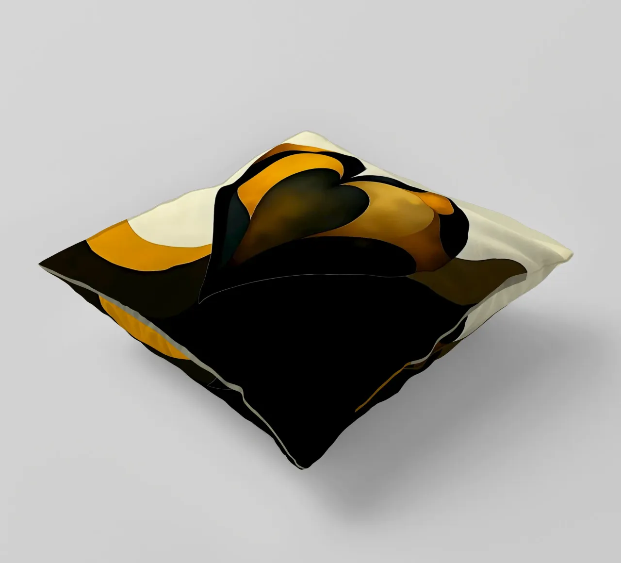 Cuore_7 cuscino da schwarz-gelb by LK